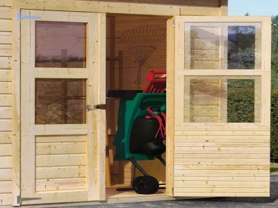 Gerätehaus Merseburg 4 ECO 14 mm naturbelassen Produktbild #6