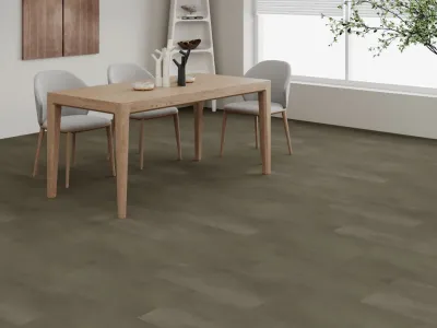 Vinylboden Premium Klebevinyl Beton braun Fliesenformat Produktbild #2