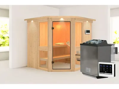 Sauna Amelia 2 SET mit Ofen 9 kW, Bio externer Steuerung Produktbild #11
