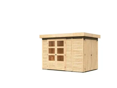 Gartenhaus SET Retola 3 19 mm naturbelassen, inkl. Anbauschrank Produktbild #9