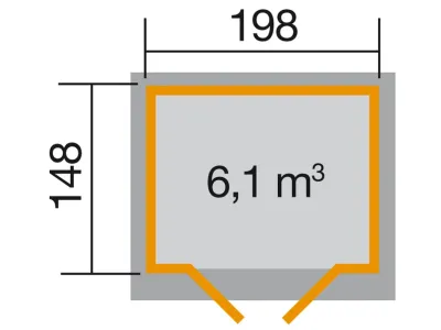 Gerätehaus 325 Gr. 1 19 mm lasiert Produktbild #2