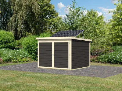 Fahrradgarage 4 19 mm mit Solarkit Produktbild #2