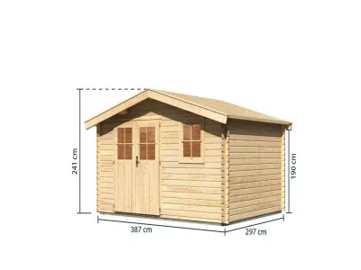 Gartenhaus Blockbohlenhaus Felsenau 5 38 mm naturbelassen Produktbild #2