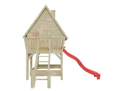 Stelzenhaus Clubhouse KDI inkl. Rutsche rot Produktbild #4