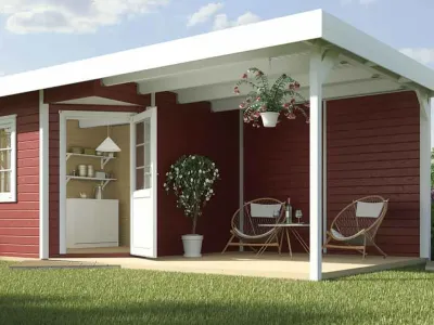 Gartenhaus Designhaus 213 Plus B Gr. 1 schwedenrot Produktbild #1