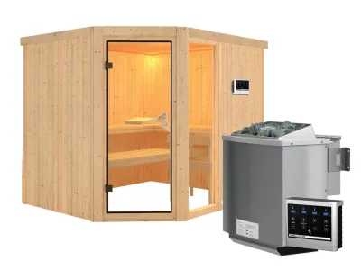 Sauna Systemsauna Fiona 3 inkl. 9 kW Bio-Kombiofen ext. Steuerung Produktbild #6