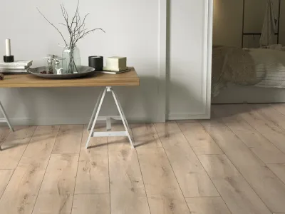 Laminat Eiche rustikal beige Landhausdiele Produktbild #2
