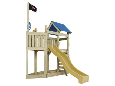 Spielturm Pirat Captain Snappy KDI inkl. Rutsche gelb Produktbild #6