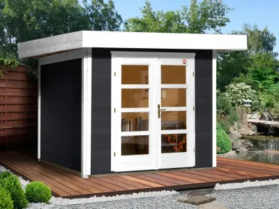 Gartenhaus Designhaus 126 Gr. 2 28 mm anthrazit Produktbild #1