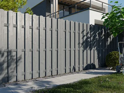 Bretterzaun Pinus steingrau lasiert Produktbild #2