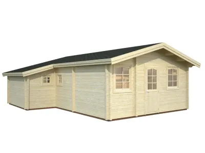 Ferienhaus Blockbohlenhaus Emily 39,2 m² 70 mm naturbelassen Produktbild #2