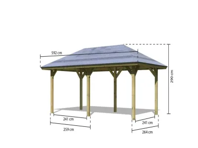 Pavillon Bergen 2 CLASSIC kesseldruckimprägniert Produktbild #3