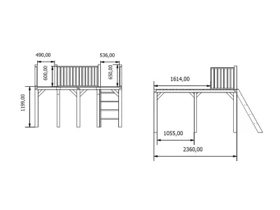 Stelzenhaus Madrid KDI inkl. Rutsche blau Produktbild #10