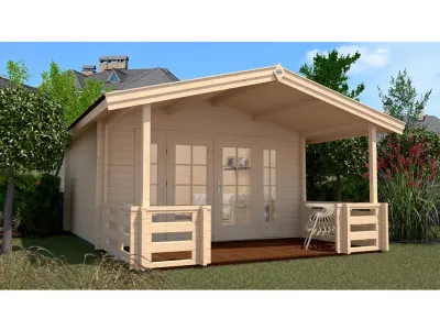 Gartenhaus 137 B Gr. 1 45 mm naturbelassen Produktbild #1