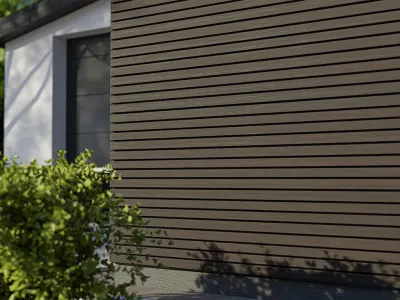 WPC 4-fach Rhombusprofil Walnut co-extrudiert Produktbild #4