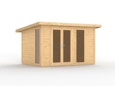 Gartenhaus Homeoffice Karvo 2 28 mm naturbelassen Produktbild #7