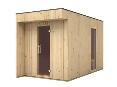 Gartensauna Musta Komplettset mit BIO 9 kW Ofen mit externer Steuerung Produktbild #7