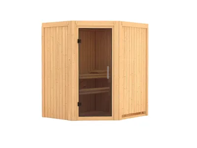 Sauna Systemsauna Tonja graphit Ganzglastür Produktbild #3