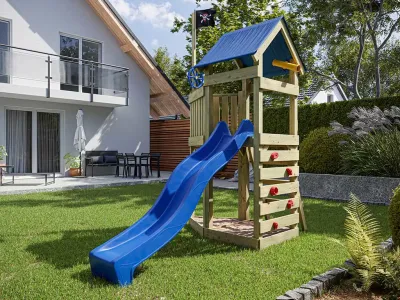 Spielturm Pirat Captain Jolly KDI inkl. Rutsche blau Produktbild #2