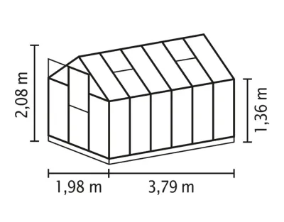 Gewächshaus Triton 7500 HKP 4 mm 7,5 m², dunkelgrün Produktbild #2