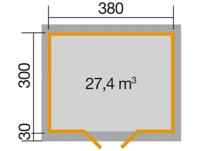 Gartenhaus 158 Gr. 2 28 mm naturbelassen Produktbild #2