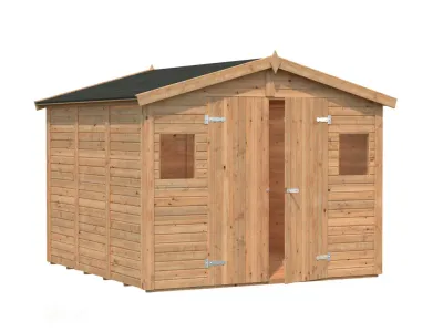 Gerätehaus Dan 7,0 m² 16 mm braun tauchimprägniert Produktbild #1