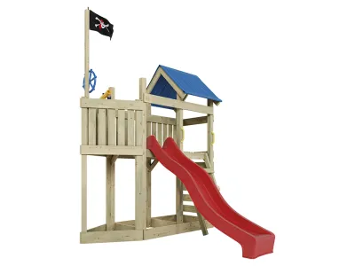 Spielturm Pirat Captain Snappy KDI inkl. Rutsche rot Produktbild #6
