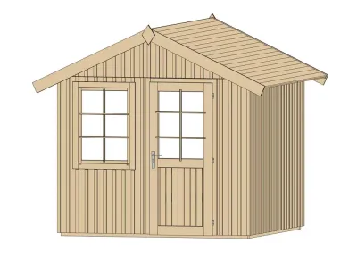 Gerätehaus Schwedenhaus Plus Gr. 1 naturbelassen Produktbild #3