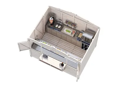 Marktstand - Verkaufsstand Marian 16 mm naturbelassen faltbar Produktbild #4