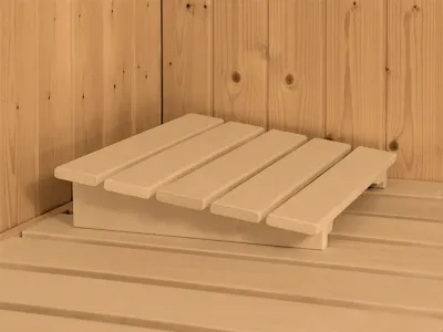 Systemsauna Rodin mit Dachkranz, bronzierte Ganzglastür, inkl. 9 kW Saunaofen integr. Steuerung Produktbild #3