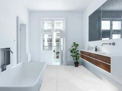 Vinylboden The Floor SPC Stone Marmorata chiara Q1004 Fliese Produktbild #10