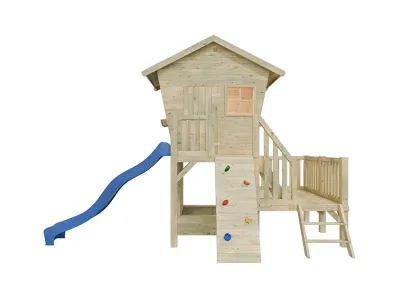 Stelzenhaus Big Birdy KDI inkl. Rutsche blau Produktbild #3