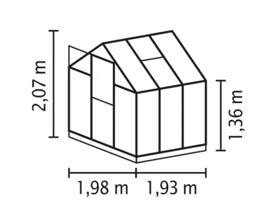 Gewächshaus Triton HKP 4 mm, Aluminium-blank eloxiert Produktbild #3