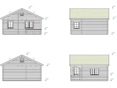 Ferienhaus Blockbohlenhaus Emily 40,1+5,2 m² 70 mm naturbelassen Produktbild #4
