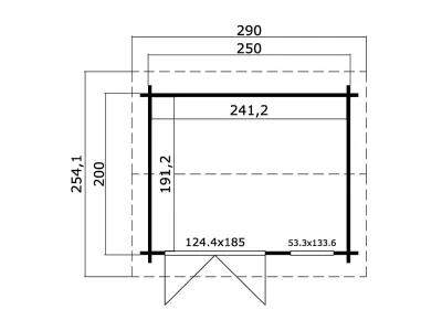 Gartenhaus Blockbohlenhaus Alex Mini 44 mm naturbelassen Produktbild #4