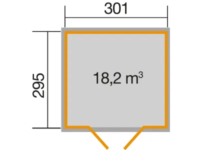 Gartenhaus 218 Gr. 4 28 mm naturbelassen Produktbild #2