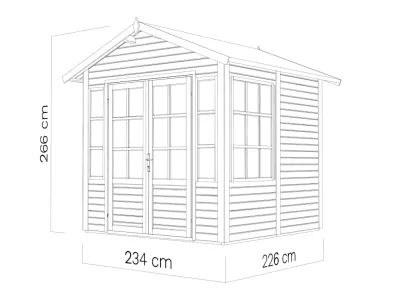 Gartenhaus Teahouse Scarlett 19 mm natur Produktbild #12