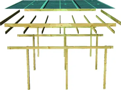 Carport Einzelcarport 1 ECO inkl. 1 Einfahrtsbogen Produktbild #2