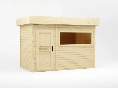 Gartensauna Artuu 40 mm mit Holztür naturbelassen Produktbild #5