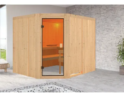 Elementsauna 68 mm Celine 5 SPARSET inkl. 9 kW Saunaofen und ext. Steuerung Produktbild #5