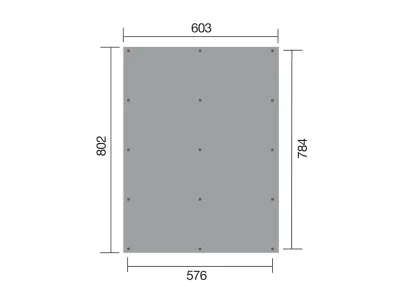Flachdach-Doppelcarport 618 Gr. 3 mit Trapezblech Produktbild #2