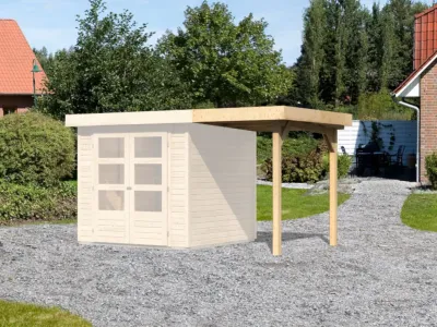 Anbaudach für Gartenhaus Münster 1+2 natur, Askola 2+3 natur, Kerko 3 + 4 natur, Bielefeld 1 + 2 Produktbild #1