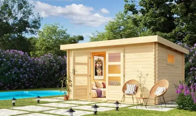 Gartenhaus Blockbohlenhaus Trittau 5 38 mm mit Varianten Produktbild #11