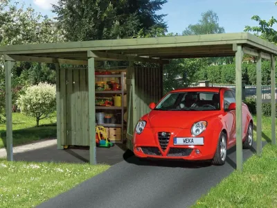Carport 607 Gr. 1 inkl. Geräteraum Produktbild #1