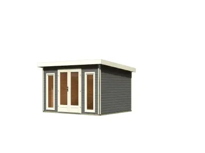 Gartenhaus Radeburg 2 40 mm terragrau Produktbild #3