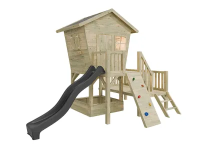 Stelzenhaus Big Birdy KDI inkl. Rutsche grau Produktbild #4