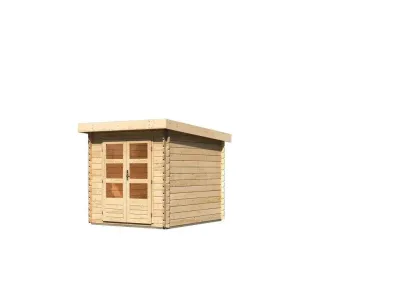 Gartenhaus Blockbohlenhaus Bastrup 4 28 mm naturbelassen Produktbild #11
