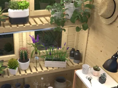 Gerätehaus Anzuchtgewächshaus Fana 14 mm naturbelassen Produktbild #7