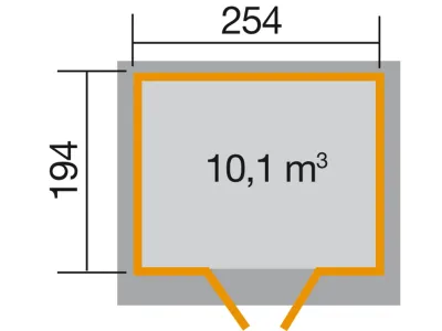 Gerätehaus 325 Gr. 3 19 mm naturbelassen Produktbild #2