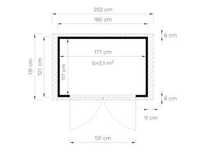 Gartenhaus Sylta 1 14 mm natur Produktbild #13